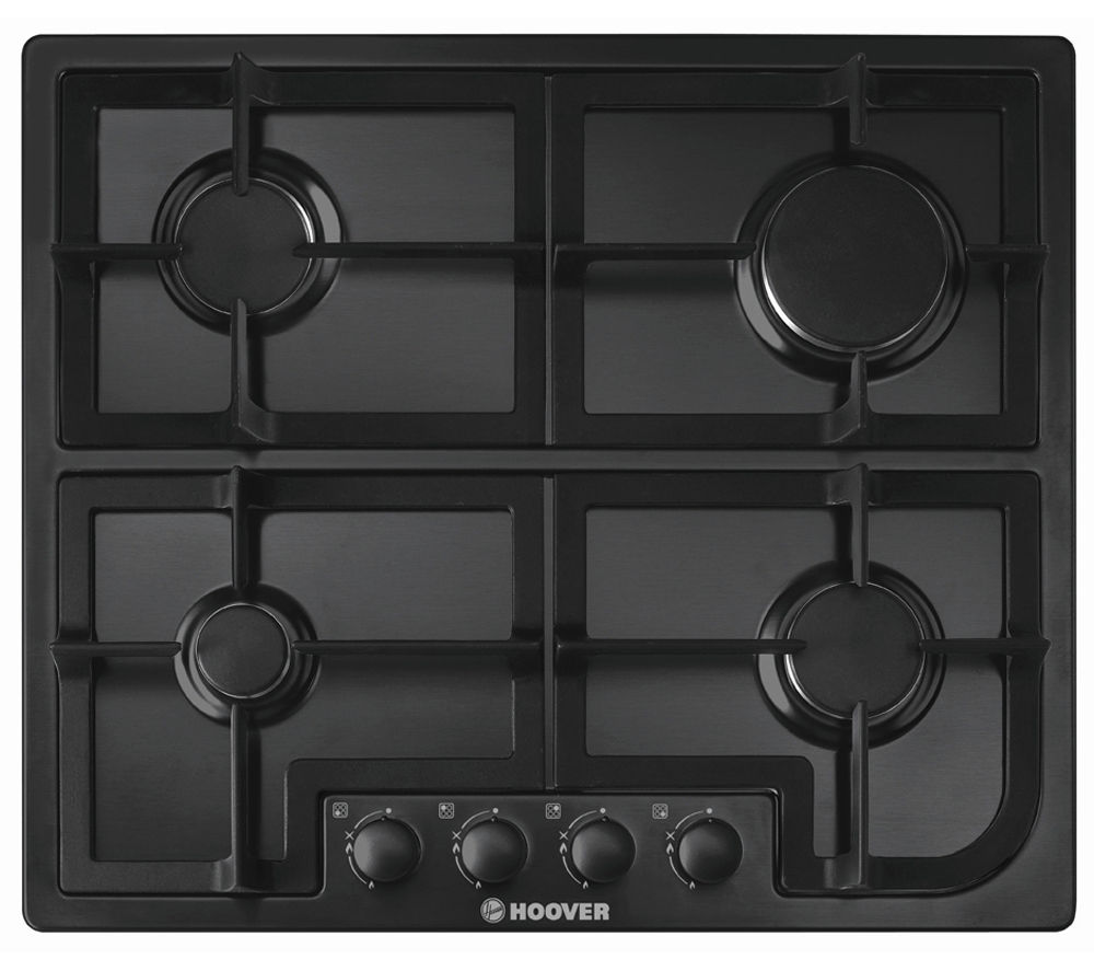 HOOVER HGH64SCB Gas Hob - Black, Black Review thumbnail