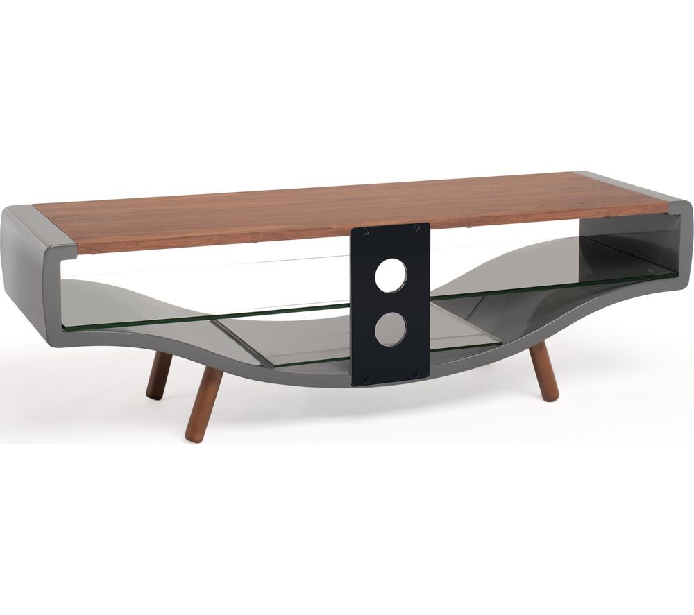 TECHLINK Kurve KV120GW 1216 mm TV Stand - Grey & Walnut, Grey Review thumbnail