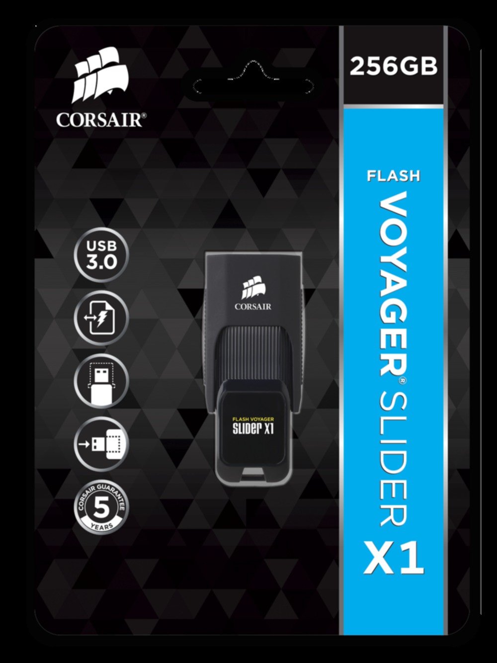 Corsair Flash Voyager Slider USB 3.0 Drive - 256GB. Review thumbnail