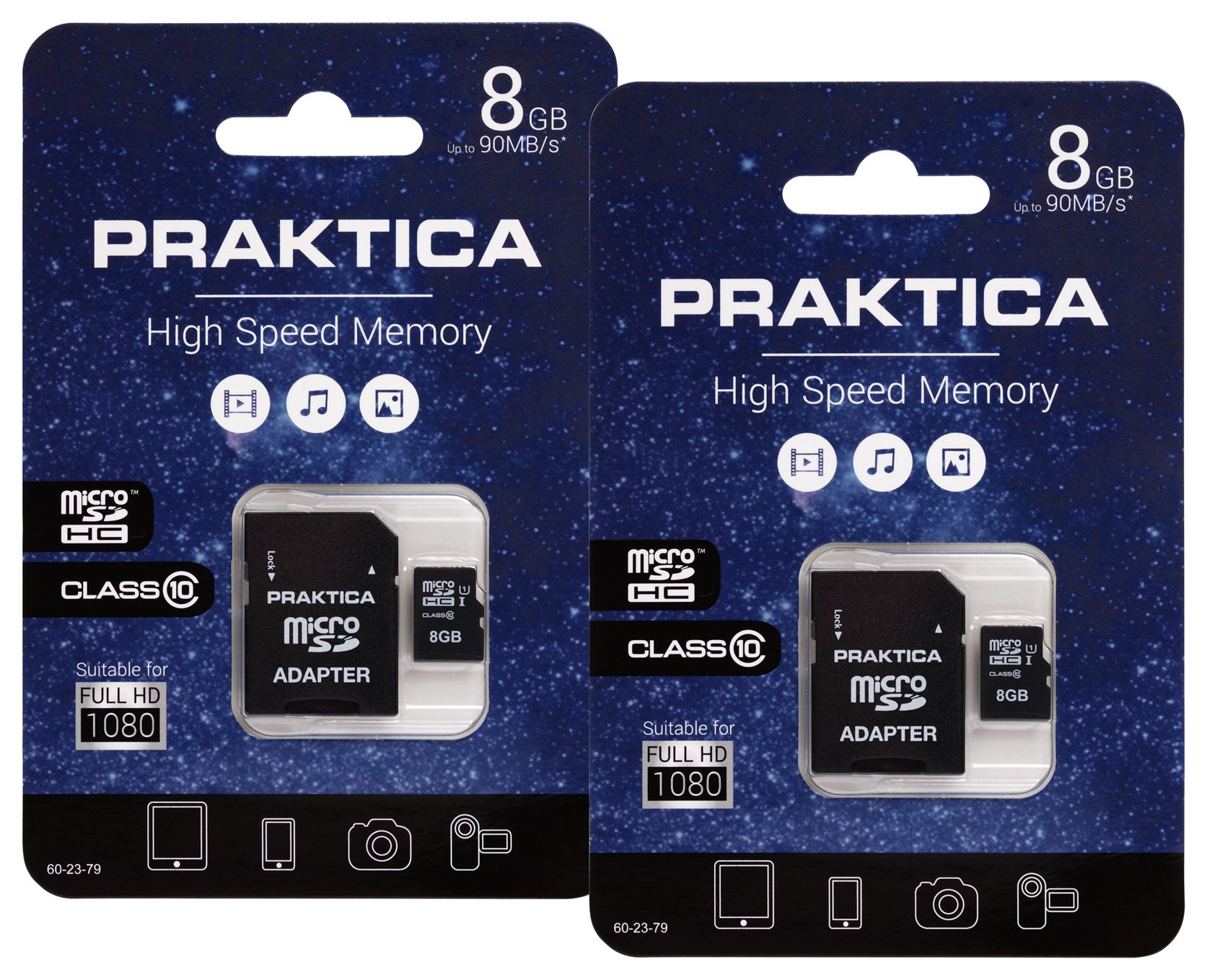 Praktica 8GB MicroSD Card and Adapter - 2 Pack. Review thumbnail