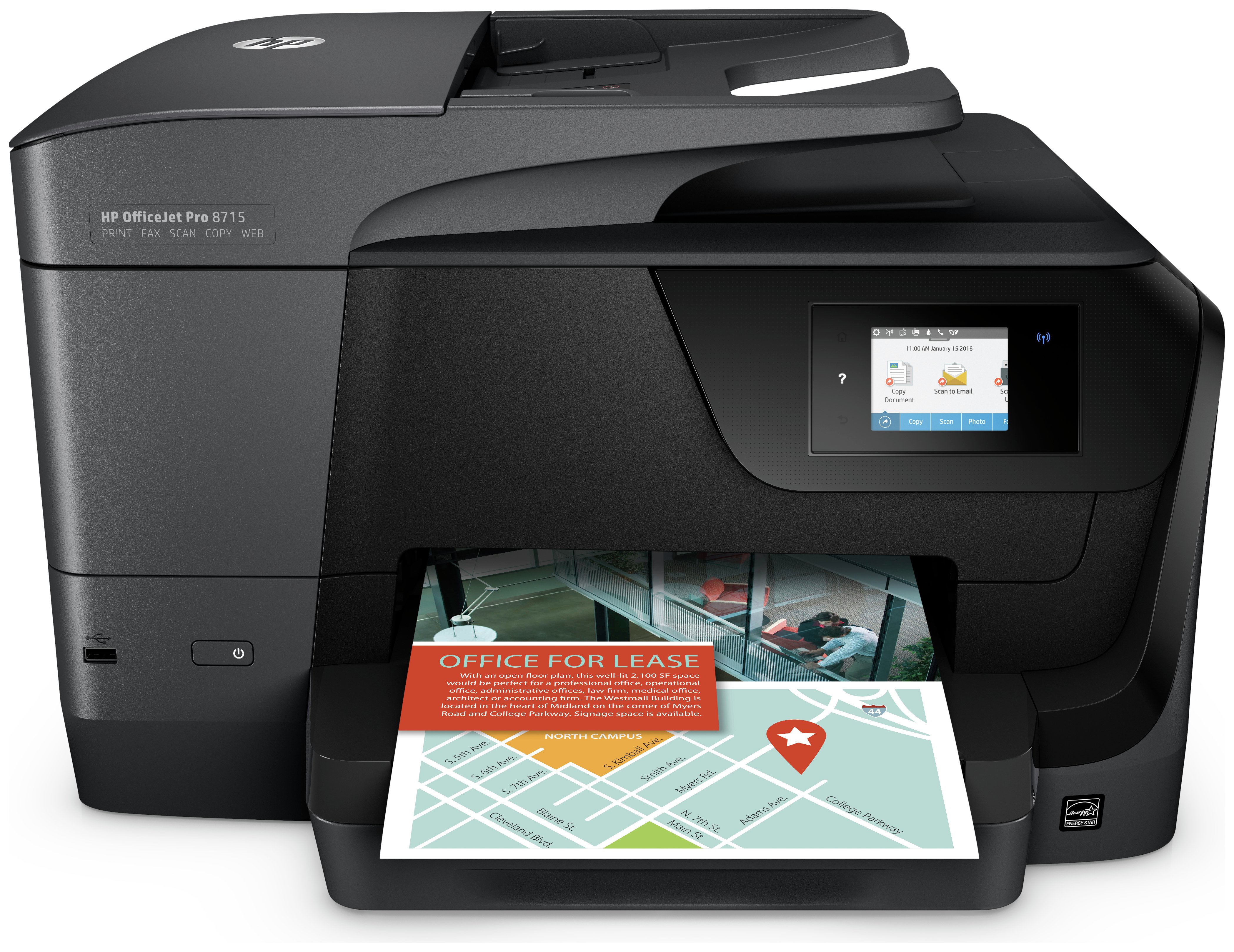 HP OfficeJet Pro 8715 Printer. Review thumbnail