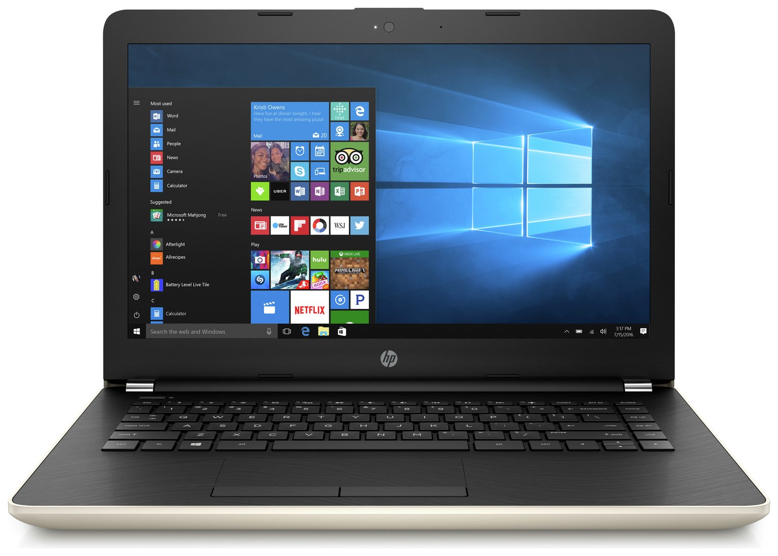 HP 14 Inch Intel Pentium 4GB 256GB Laptop - Gold Review thumbnail